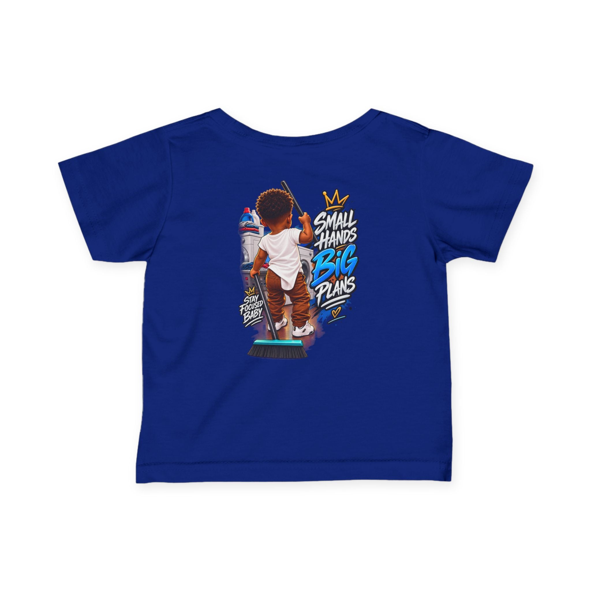 Infant Tee — 'Small Hands Big Plans' Baby Graphic T-Shirt