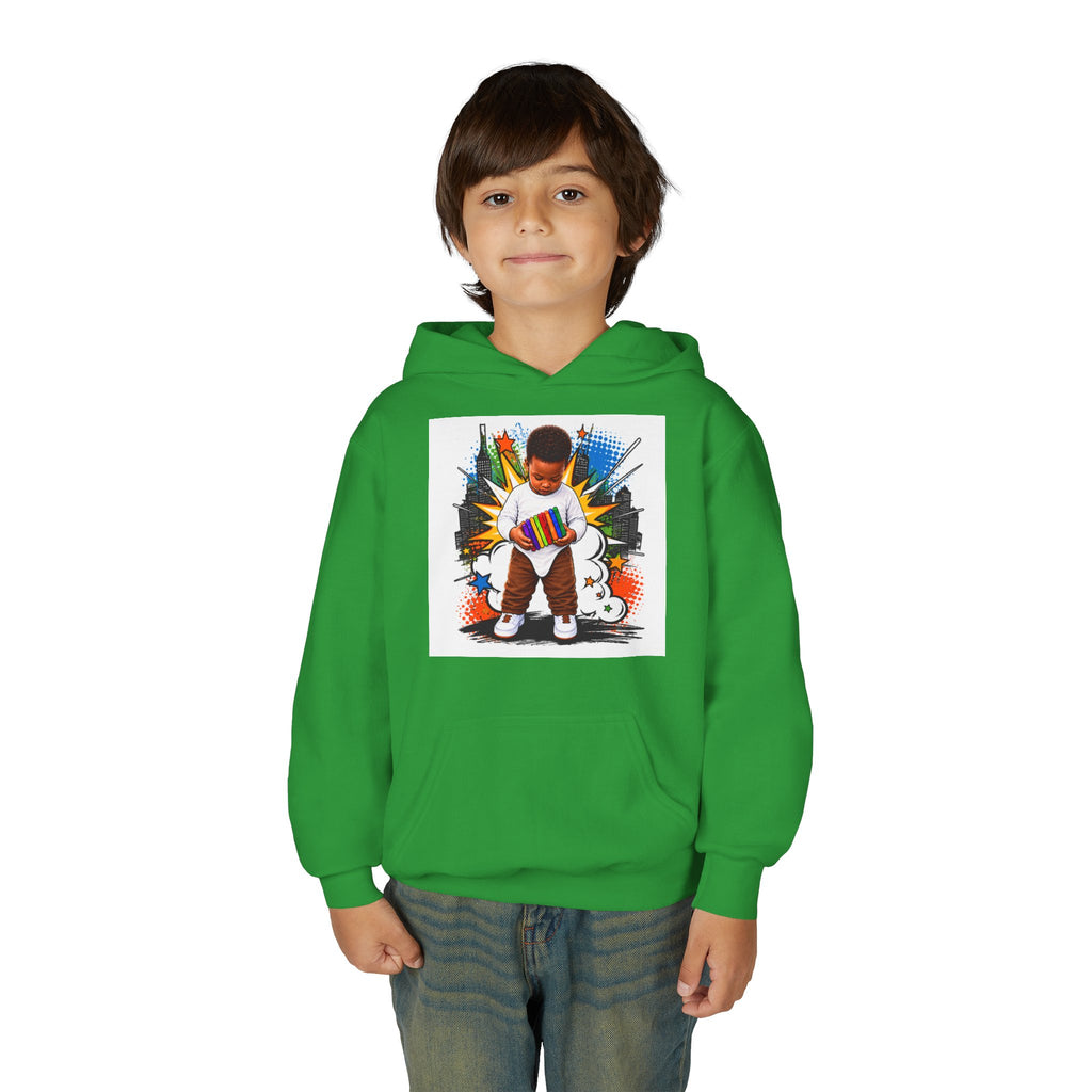 Youth Hoodie — "Small Hands Big Plans" Motivational Kids Graphic Hoodie