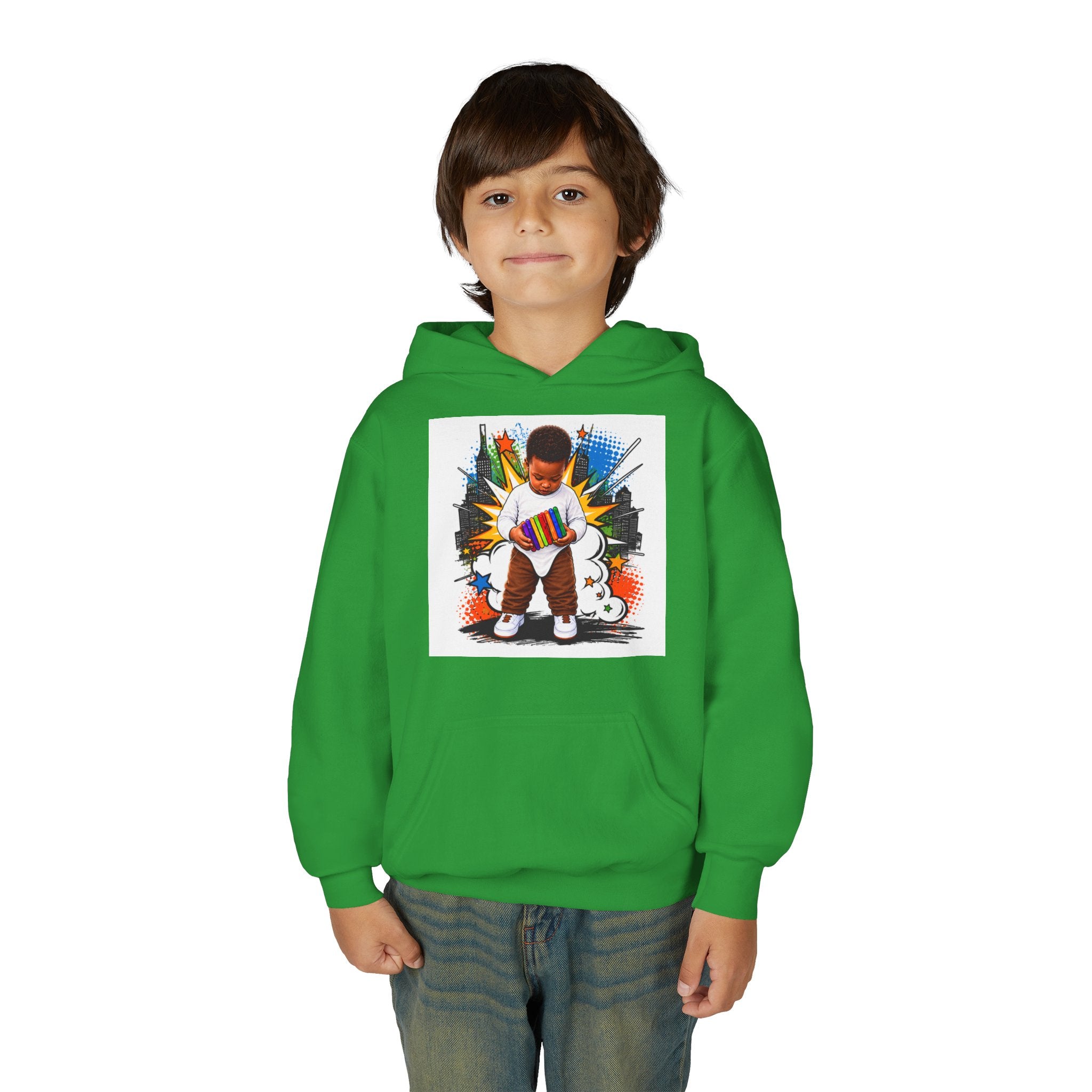 Youth Hoodie — "Small Hands Big Plans" Motivational Kids Graphic Hoodie