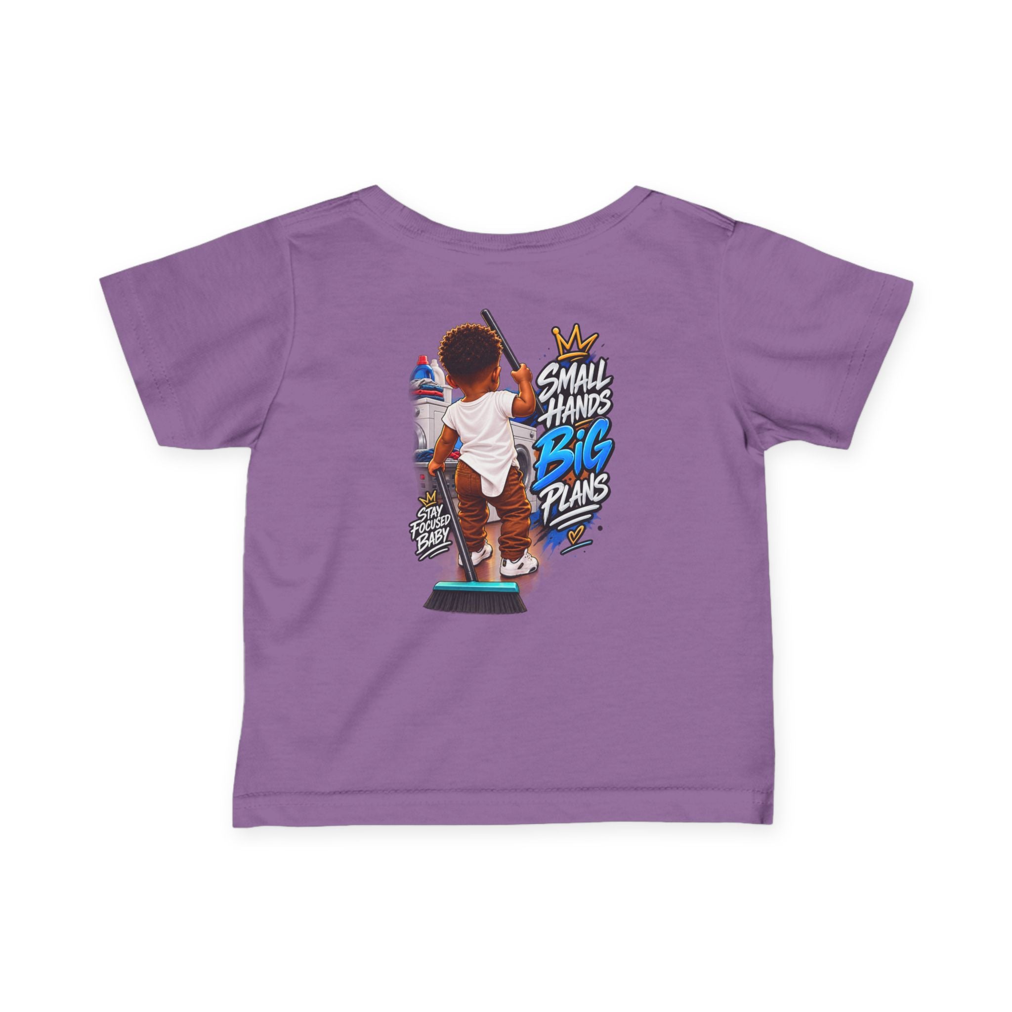 Infant Tee — 'Small Hands Big Plans' Baby Graphic T-Shirt