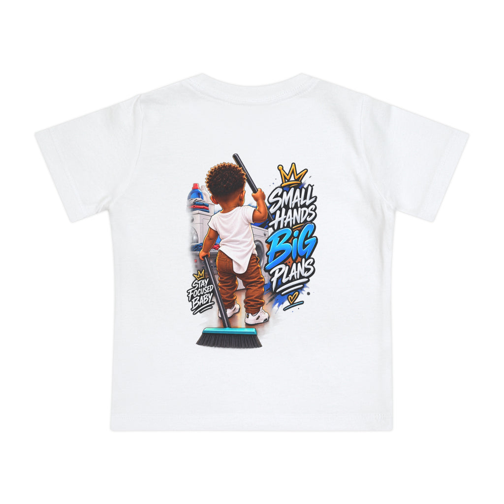 Baby T-Shirt — "Small Hands Big Plans" Graphic Tee (Cute Little Dreamer Outfit)