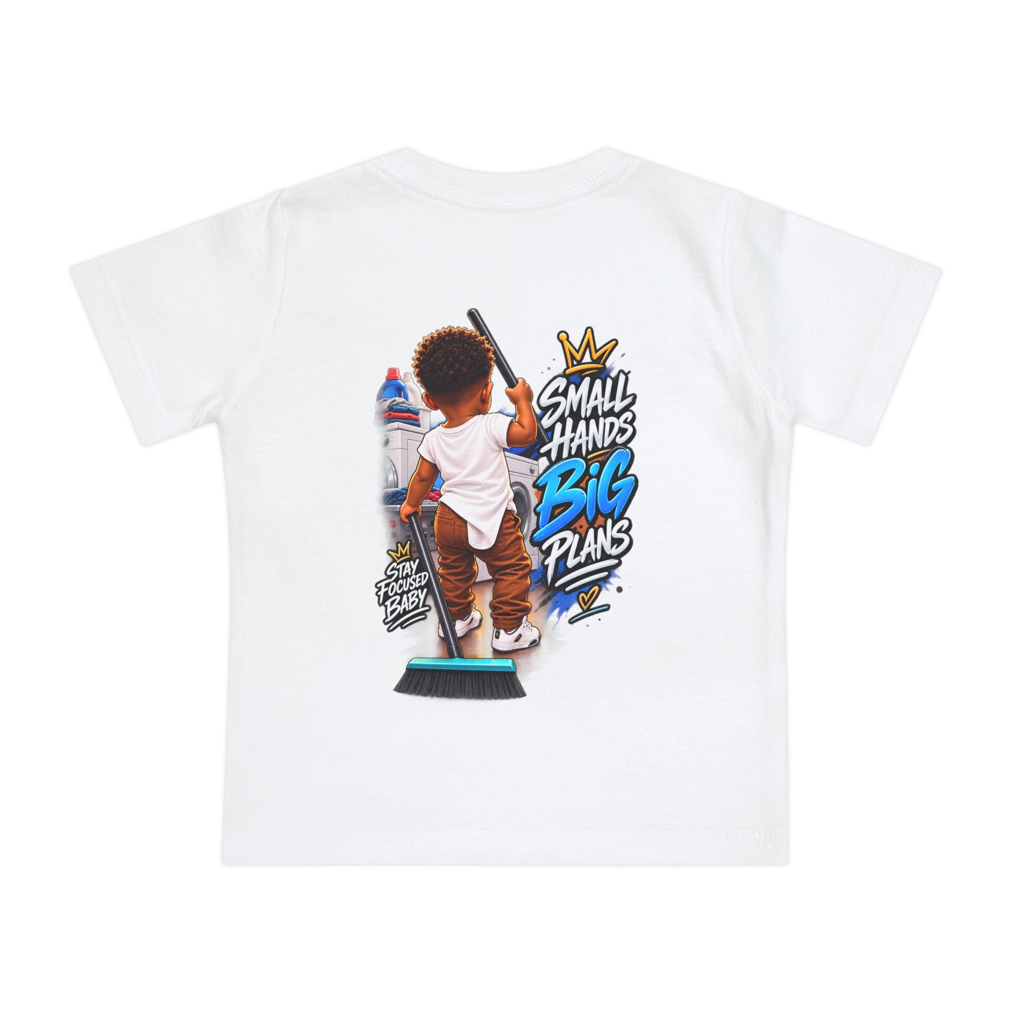 Baby T-Shirt — "Small Hands Big Plans" Graphic Tee (Cute Little Dreamer Outfit)