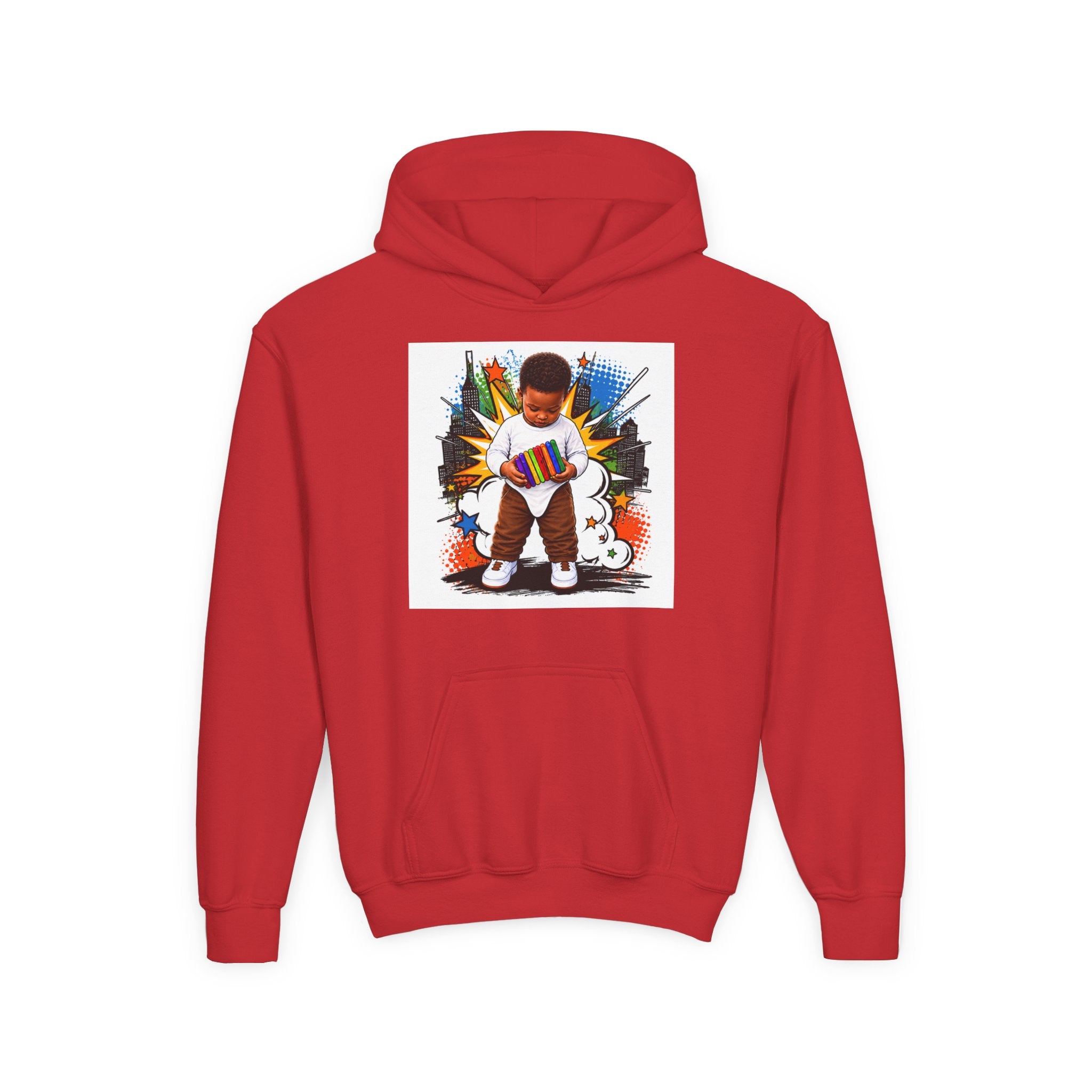 Youth Hoodie — "Small Hands Big Plans" Motivational Kids Graphic Hoodie