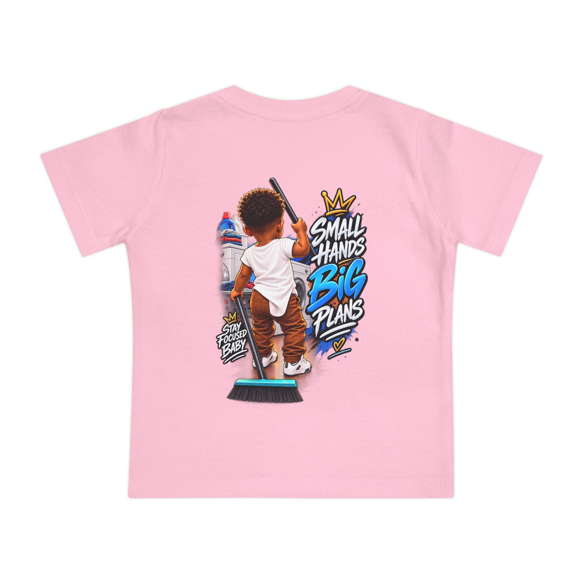 Baby T-Shirt — "Small Hands Big Plans" Graphic Tee (Cute Little Dreamer Outfit)