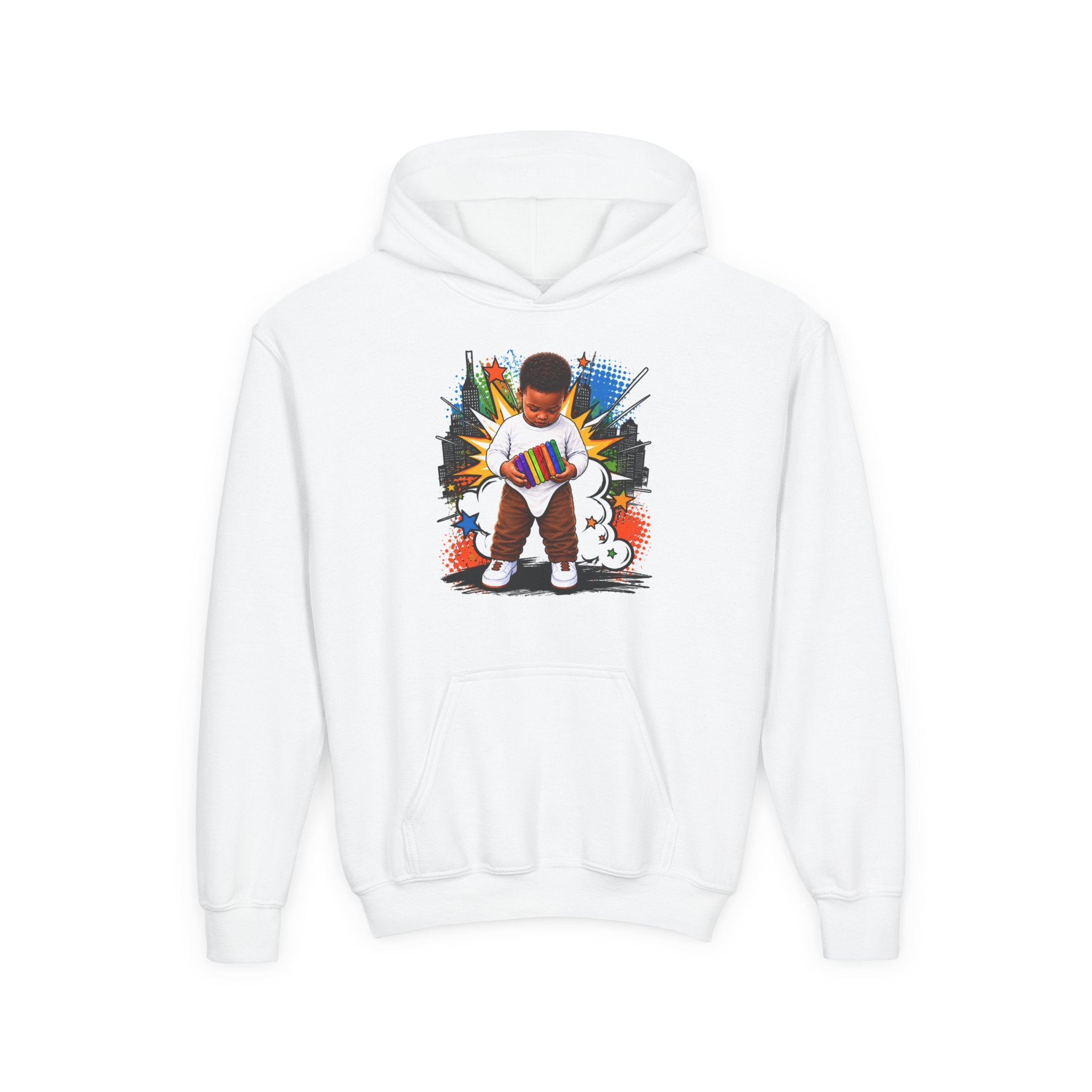 Youth Hoodie — "Small Hands Big Plans" Motivational Kids Graphic Hoodie