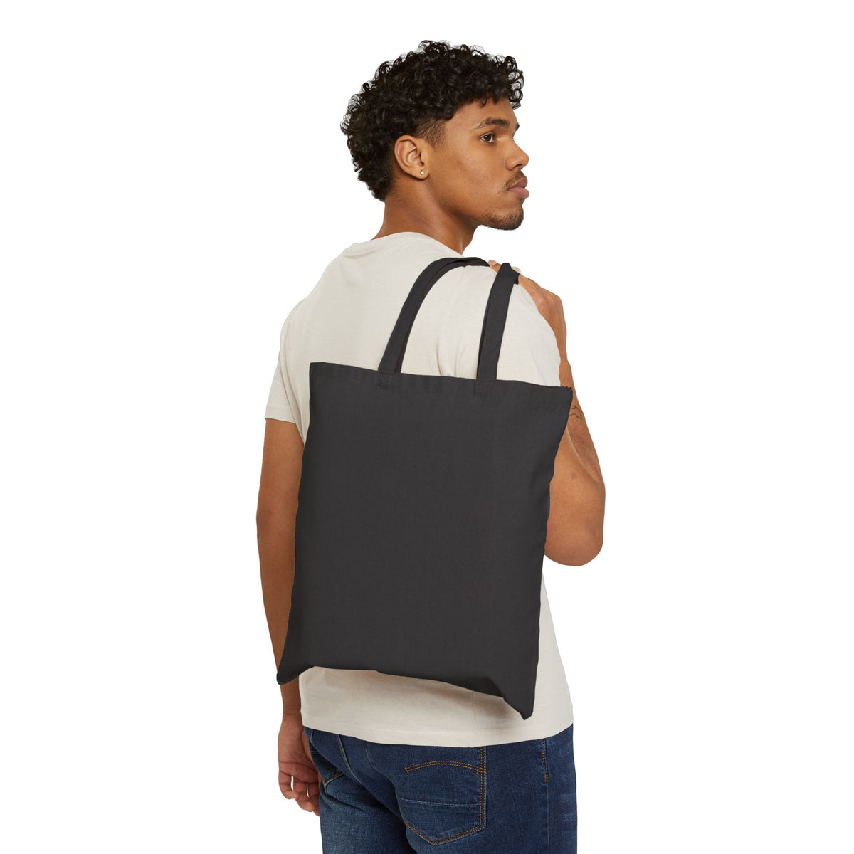 Canvas Tote Bag - Colorful Abstract Musician Illustration Eco Grocery Tote