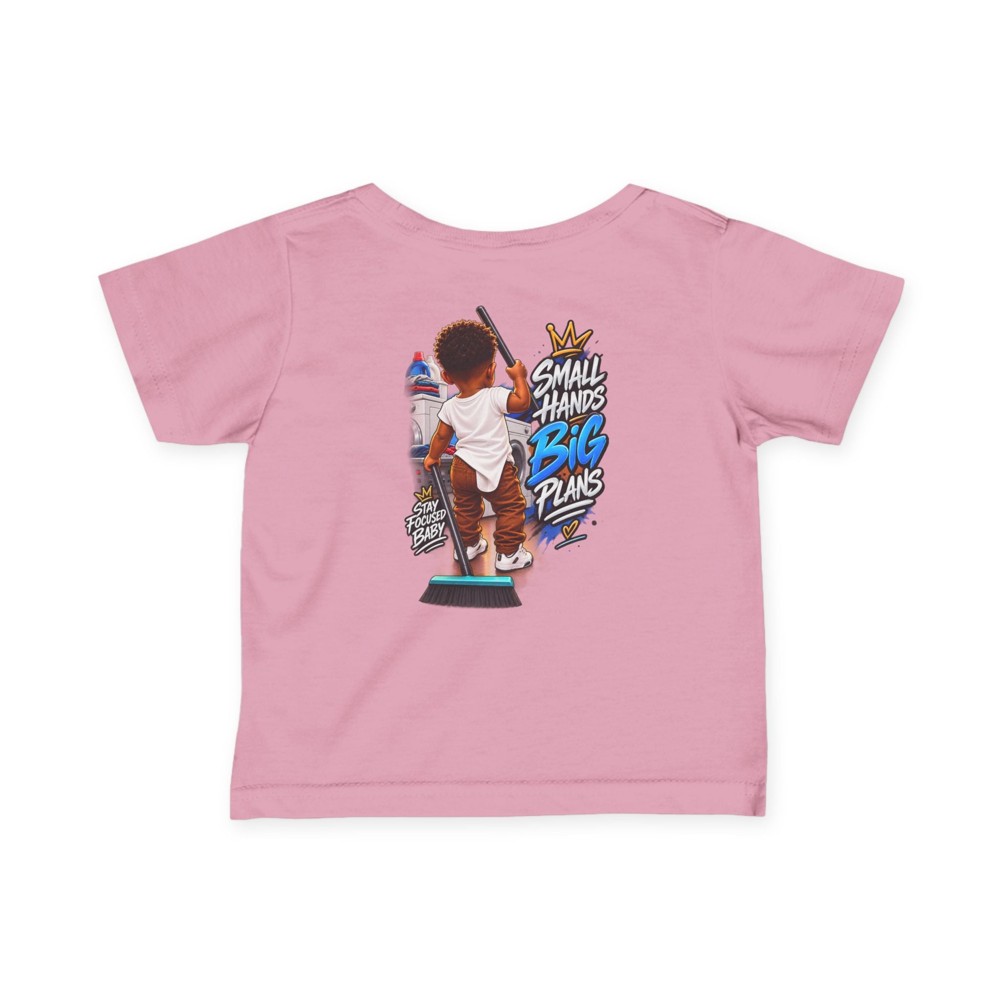Infant Tee — 'Small Hands Big Plans' Baby Graphic T-Shirt