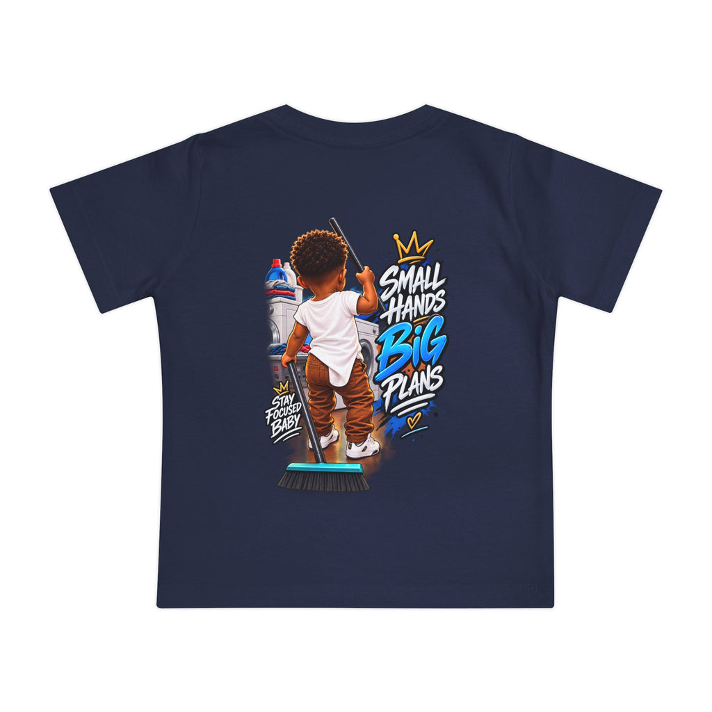 Baby T-Shirt — "Small Hands Big Plans" Graphic Tee (Cute Little Dreamer Outfit)