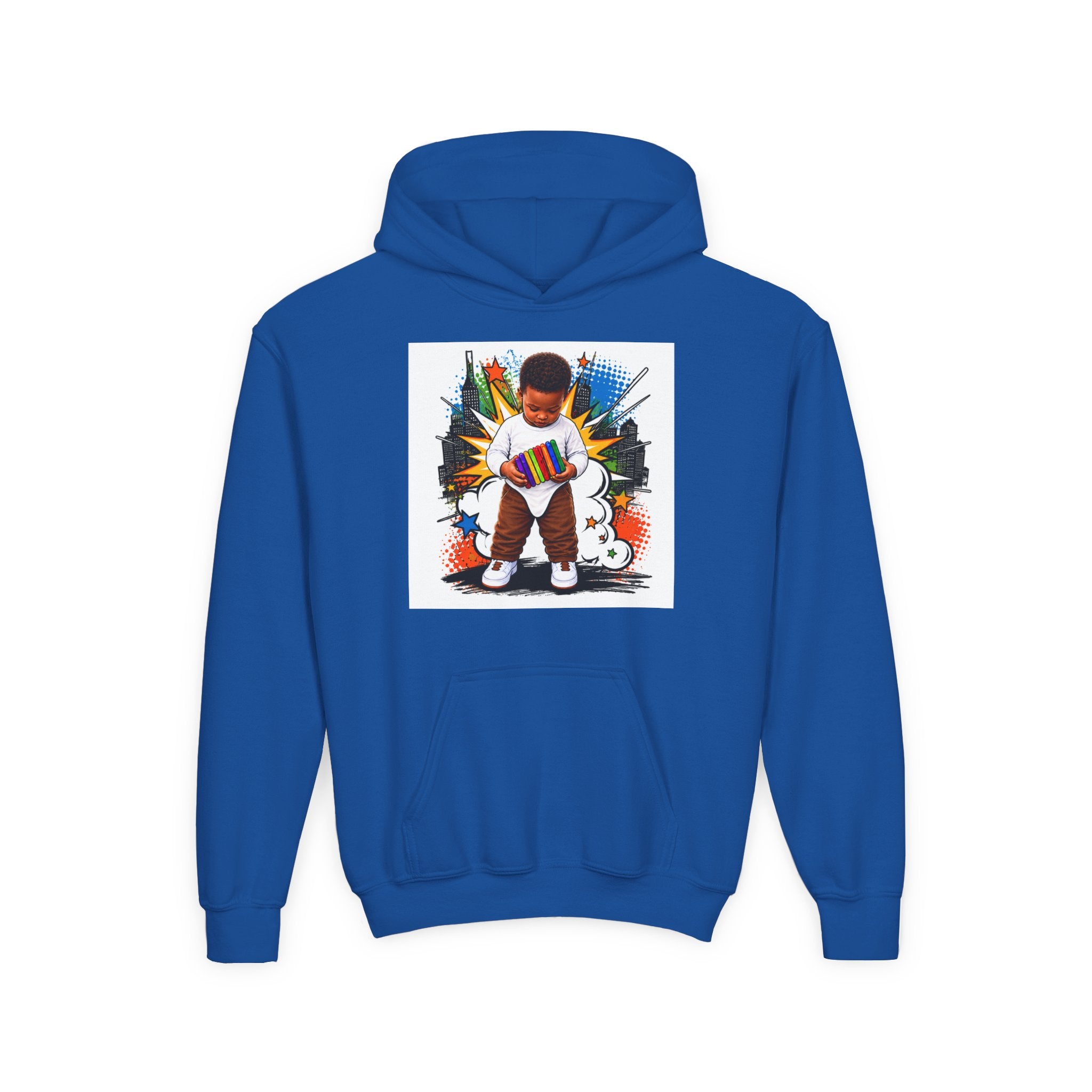 Youth Hoodie — "Small Hands Big Plans" Motivational Kids Graphic Hoodie