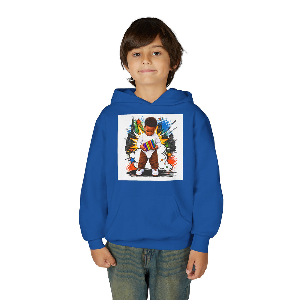 Youth Hoodie — "Small Hands Big Plans" Motivational Kids Graphic Hoodie