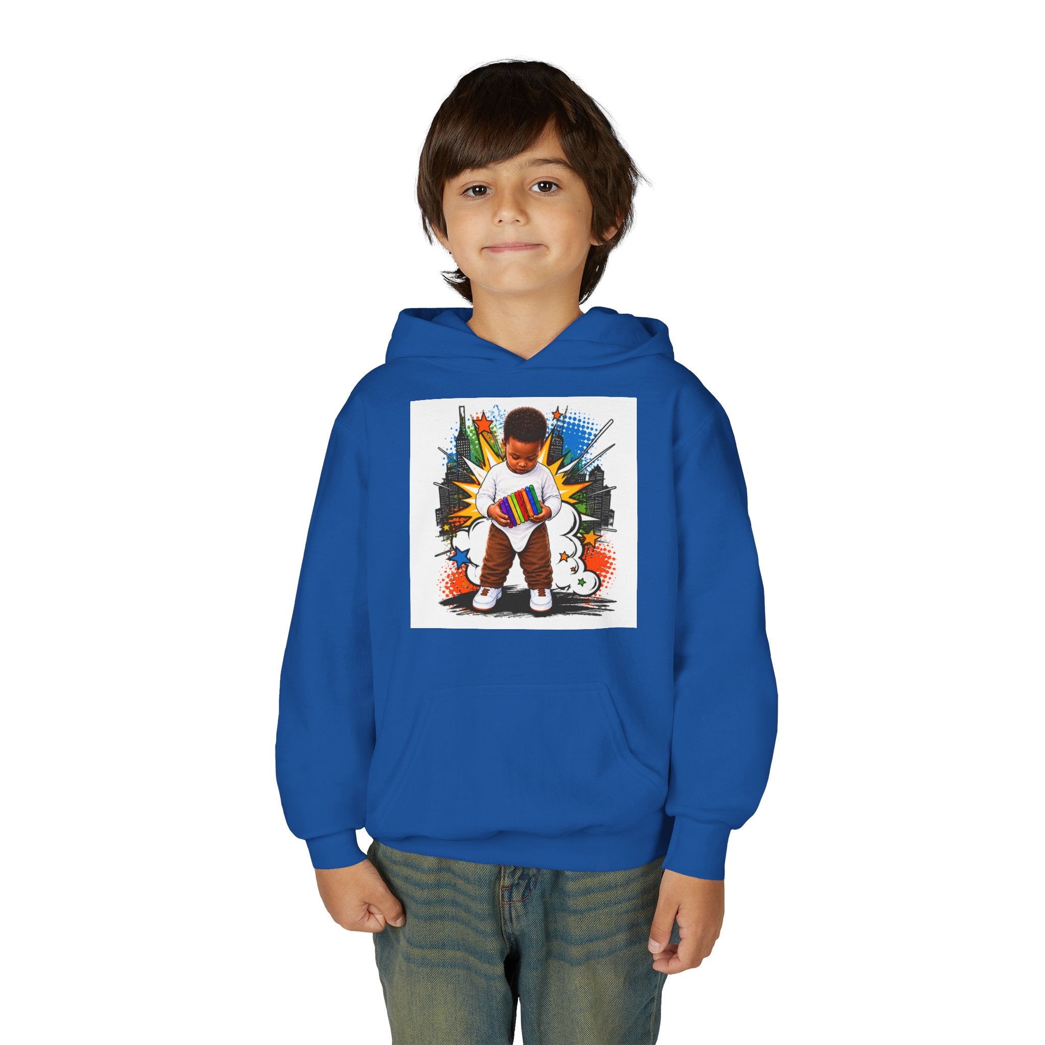 Youth Hoodie — "Small Hands Big Plans" Motivational Kids Graphic Hoodie
