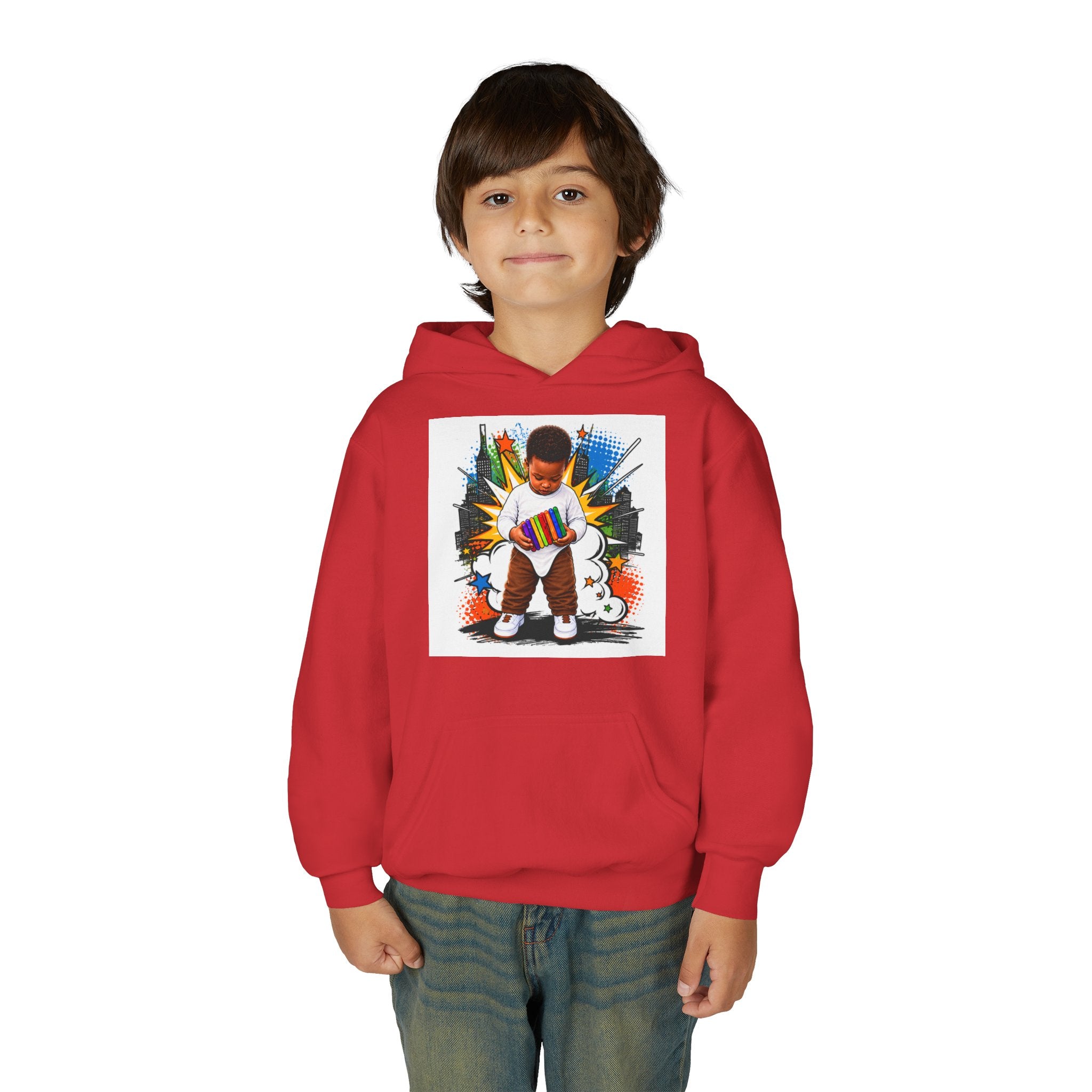 Youth Hoodie — "Small Hands Big Plans" Motivational Kids Graphic Hoodie