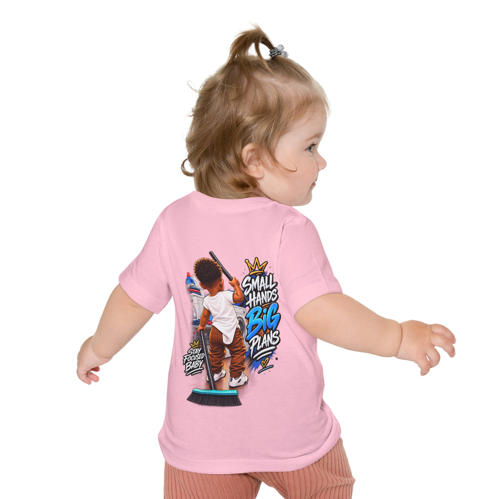 Baby T-Shirt — "Small Hands Big Plans" Graphic Tee (Cute Little Dreamer Outfit)