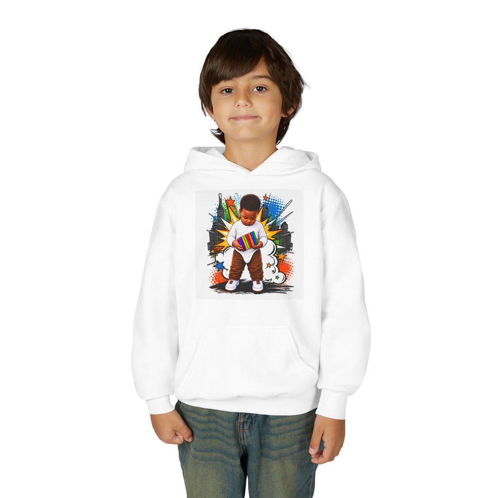 Youth Hoodie — "Small Hands Big Plans" Motivational Kids Graphic Hoodie