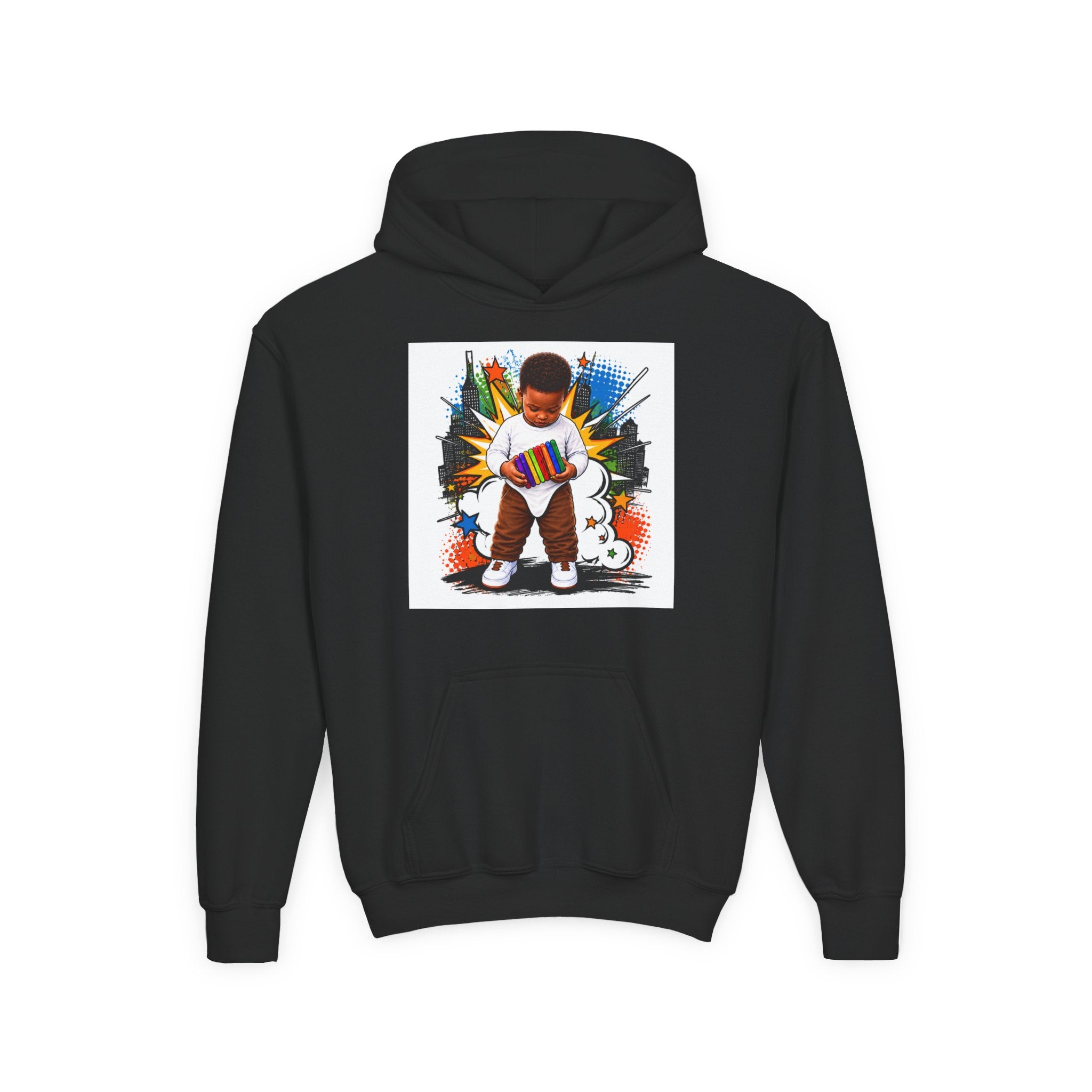 Youth Hoodie — "Small Hands Big Plans" Motivational Kids Graphic Hoodie