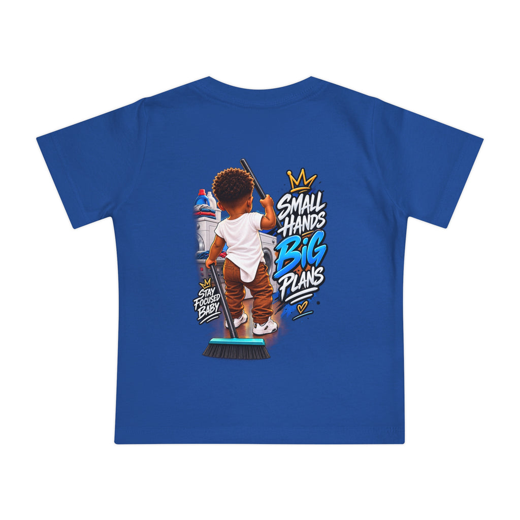 Baby T-Shirt — "Small Hands Big Plans" Graphic Tee (Cute Little Dreamer Outfit)