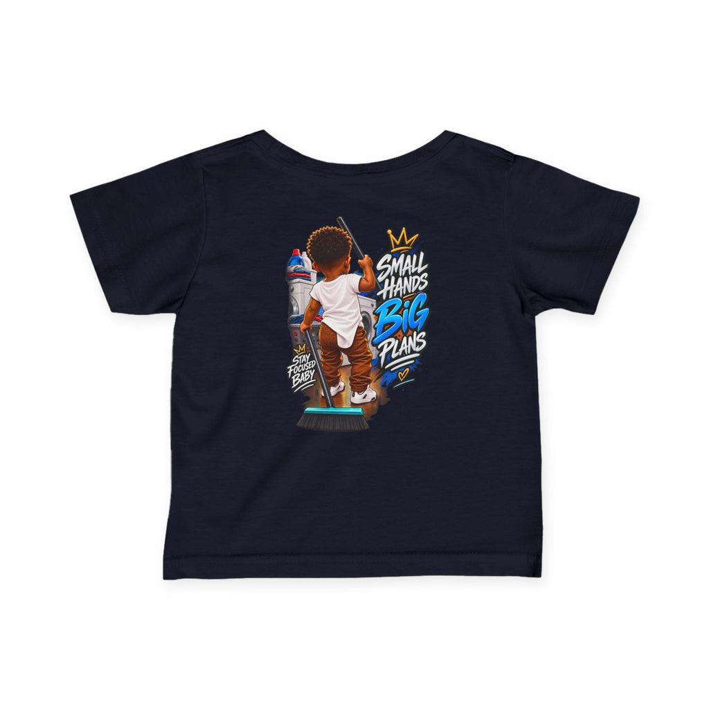 Infant Tee — 'Small Hands Big Plans' Baby Graphic T-Shirt