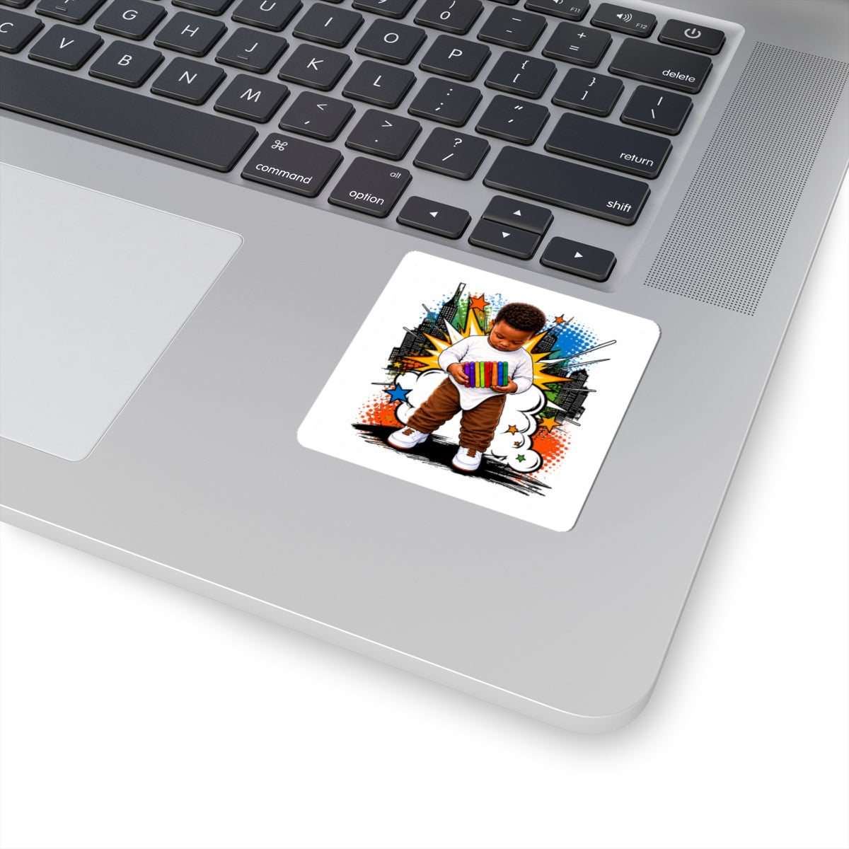 Cute Baby Rainbow Toy Sticker — Kids & Parenting Vinyl Kiss-Cut Sticker