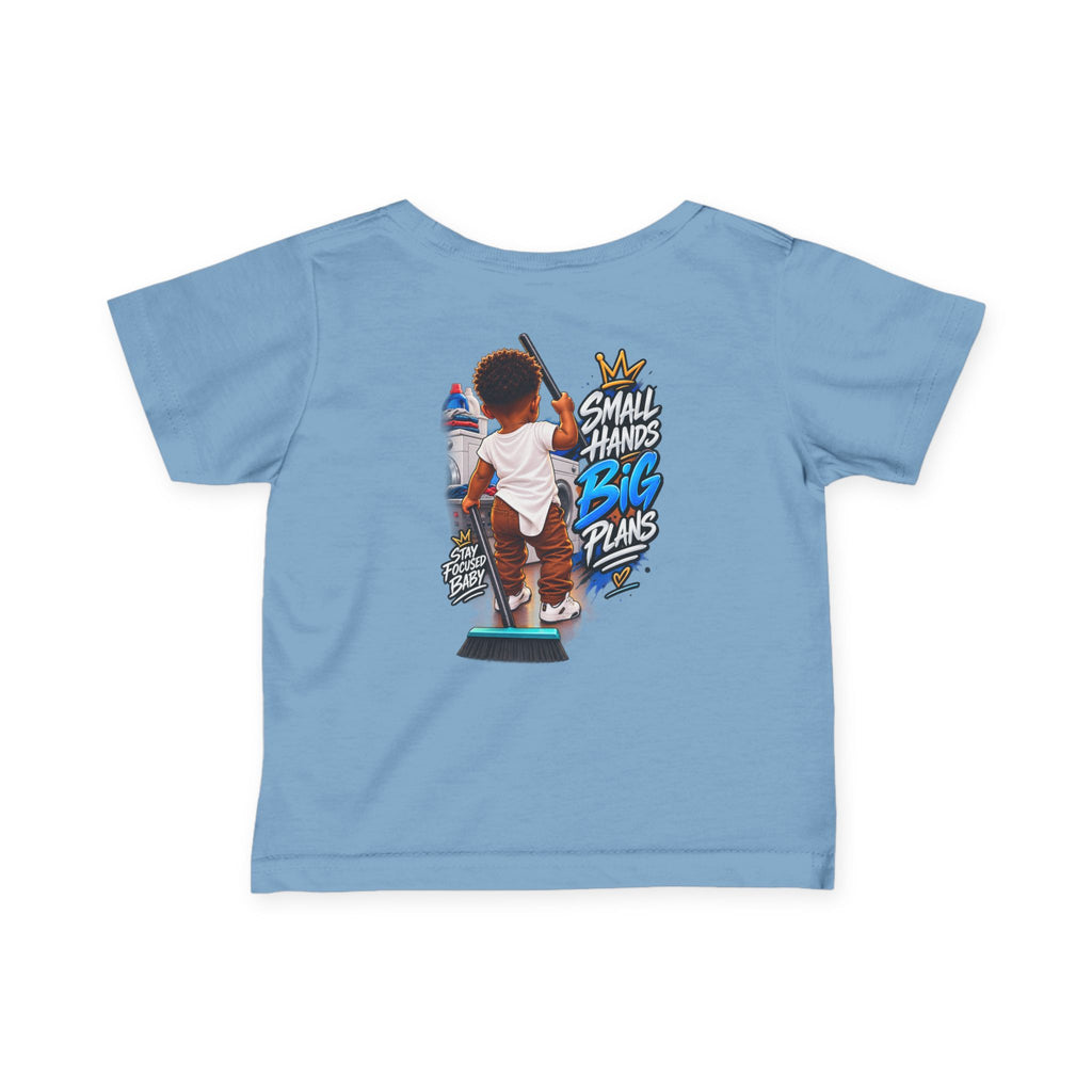 Infant Tee — 'Small Hands Big Plans' Baby Graphic T-Shirt