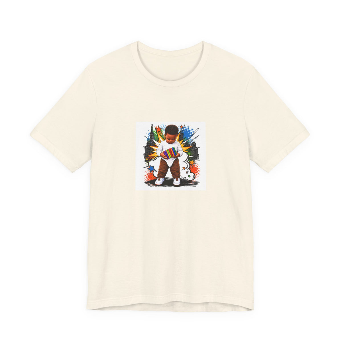 Kids Alpha Jersey T‑Shirt — Cute Child Learning Letters Graphic Tee