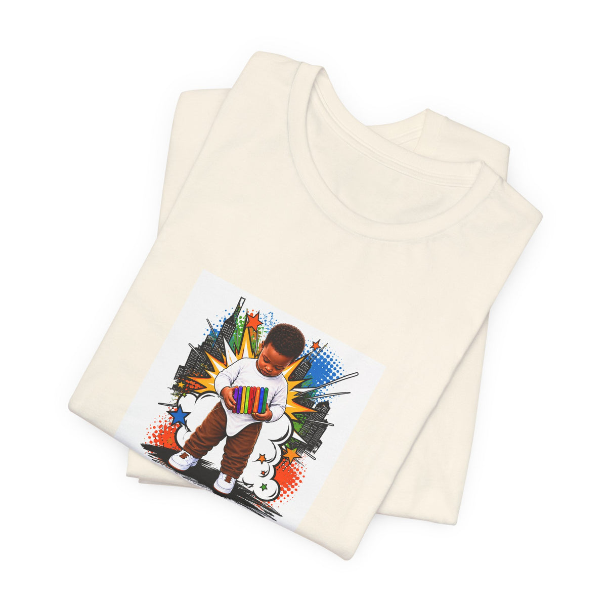 Kids Alpha Jersey T‑Shirt — Cute Child Learning Letters Graphic Tee