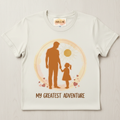 Father and daughter silhouette graphic tee design